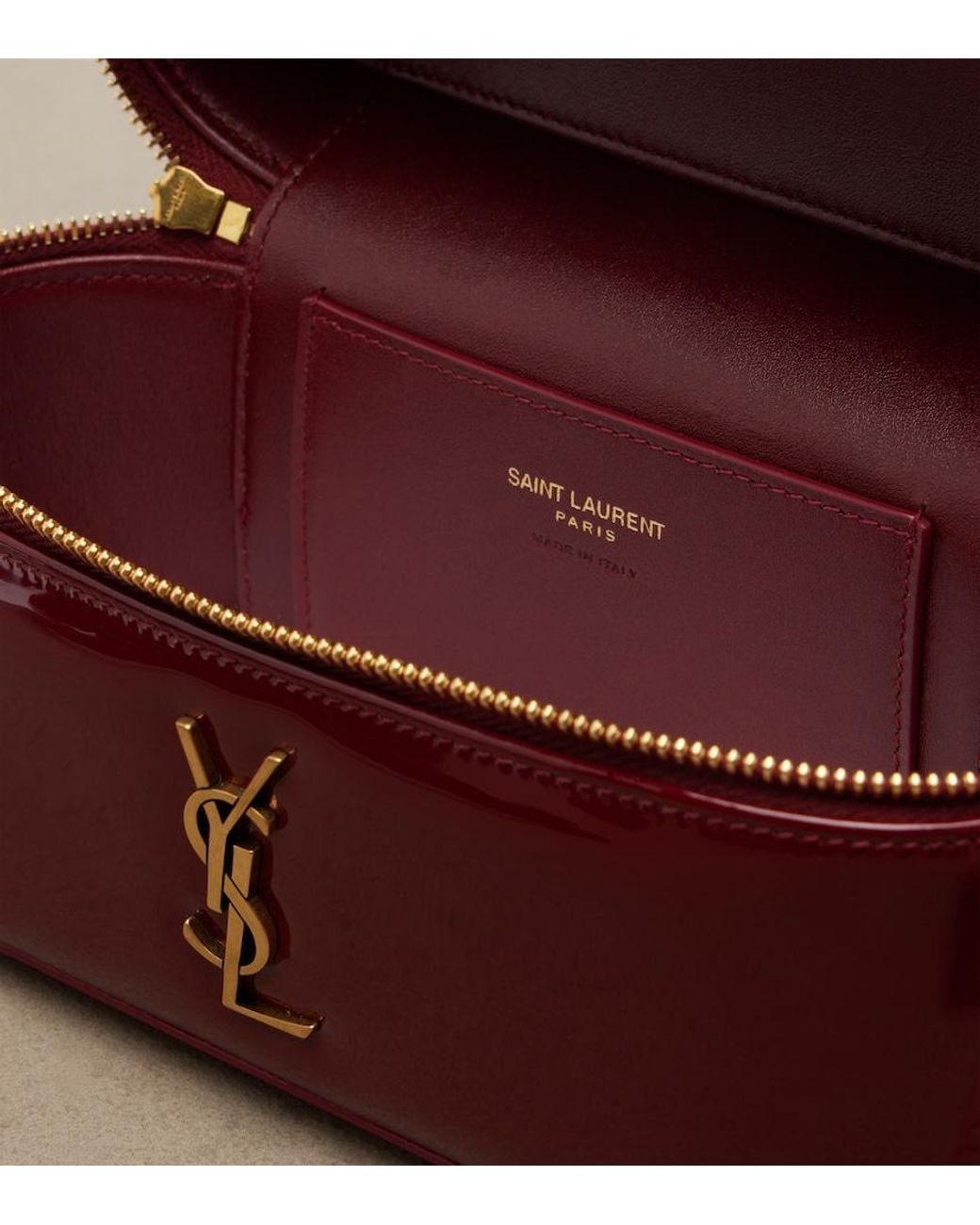 Saint Laurent Purple Gaby Patent Leather Vanity Bag