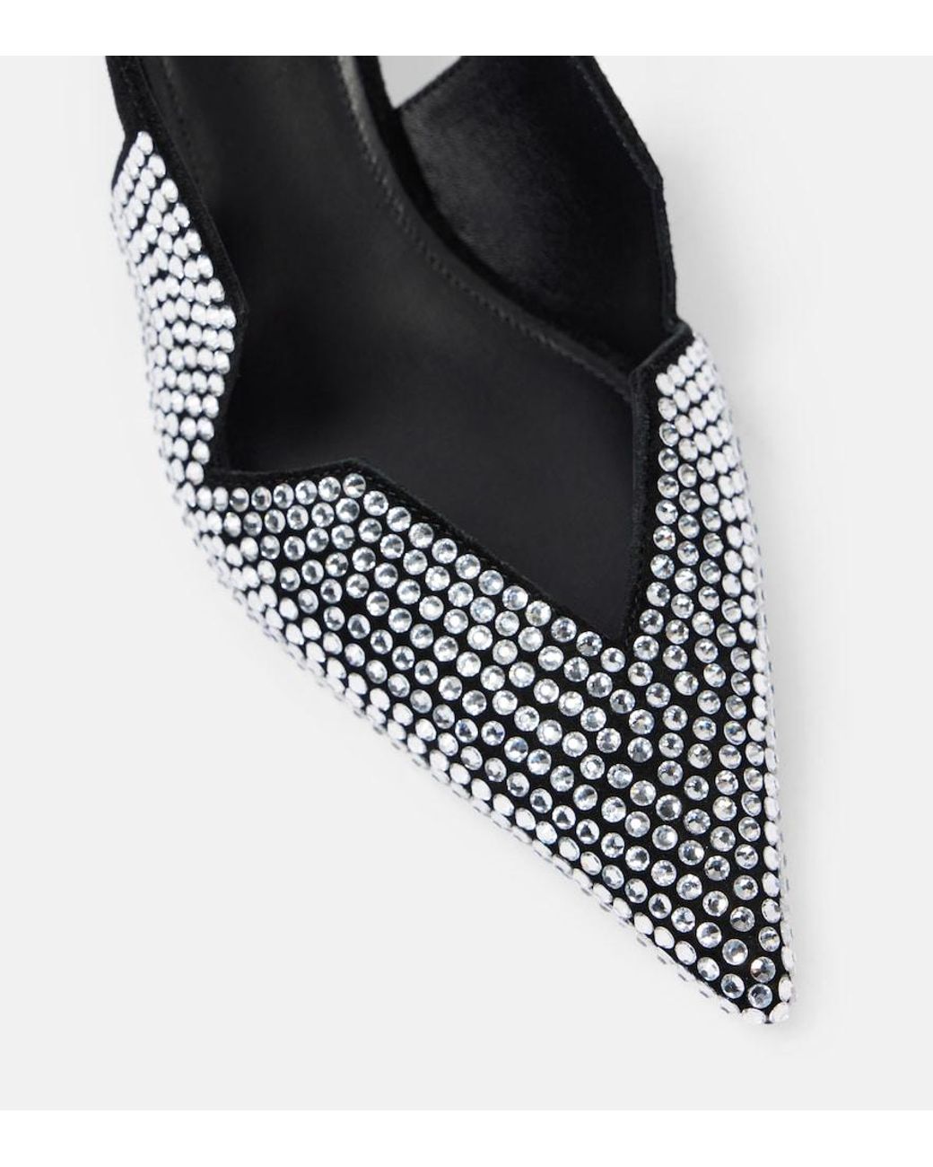Coperni Black 65 Crystal-Embellished Leather Pumps