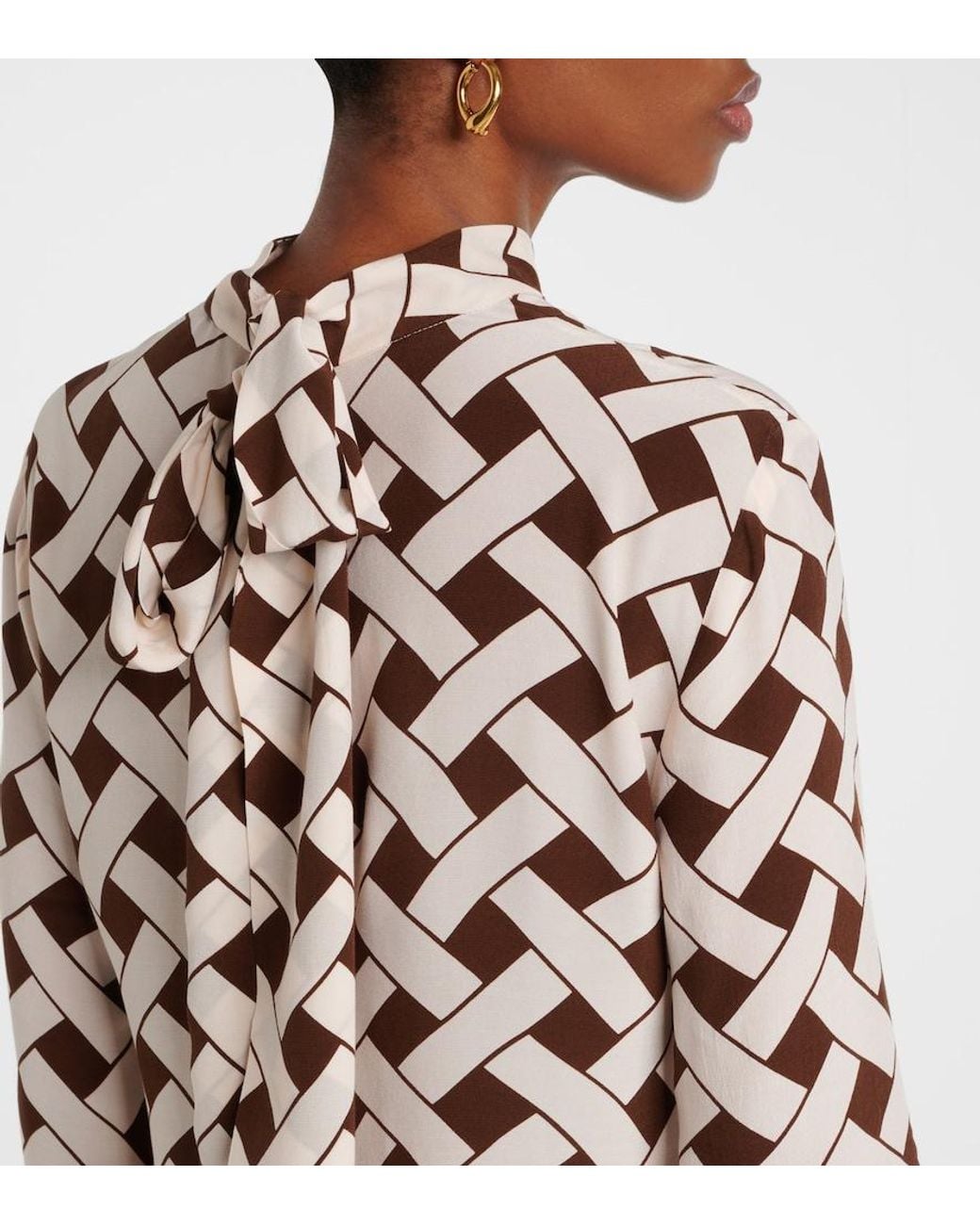 Blouse Libra Imprimee Rixo en coloris Brown