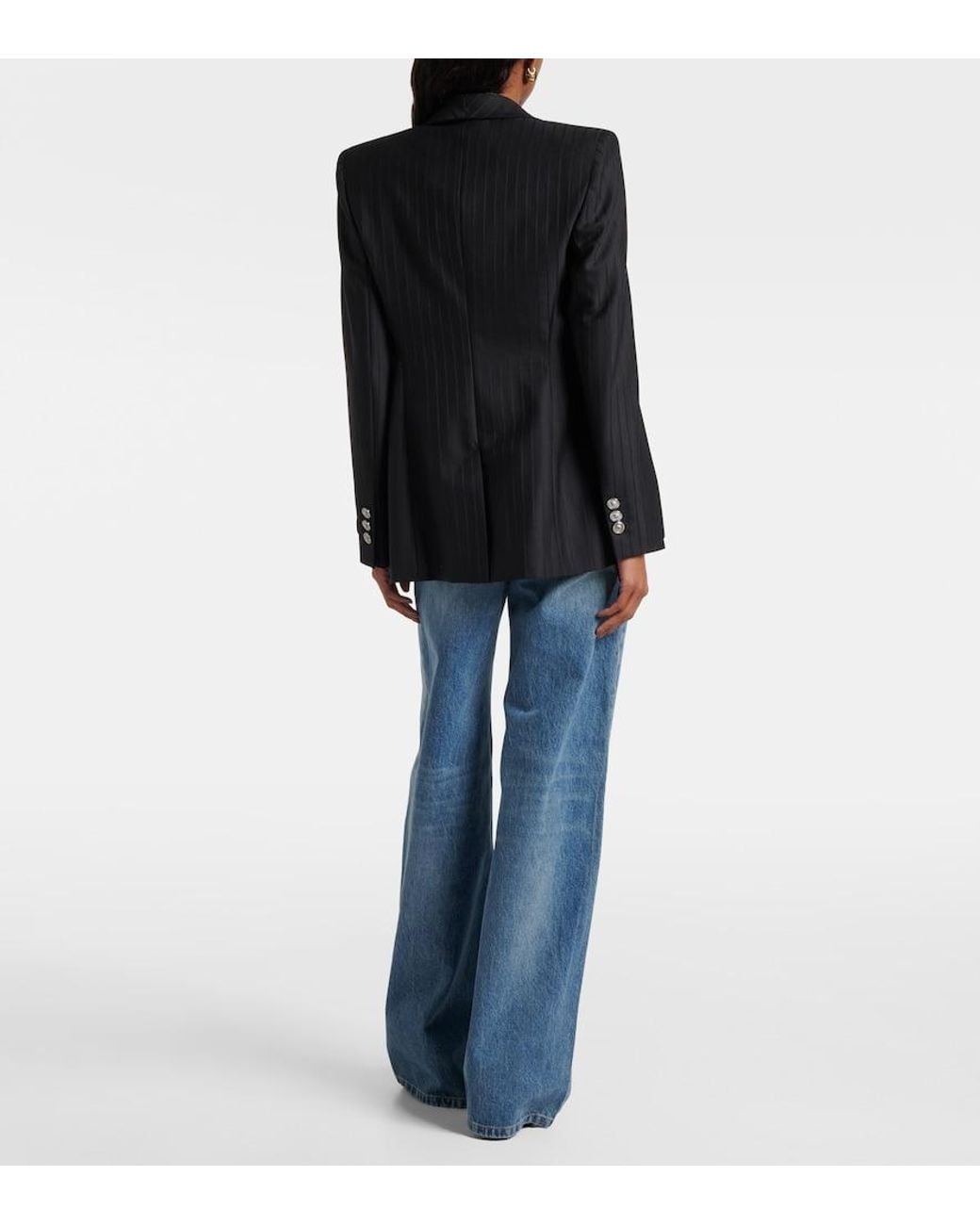 Versace Blue Mid-Rise Wide-Leg Jeans