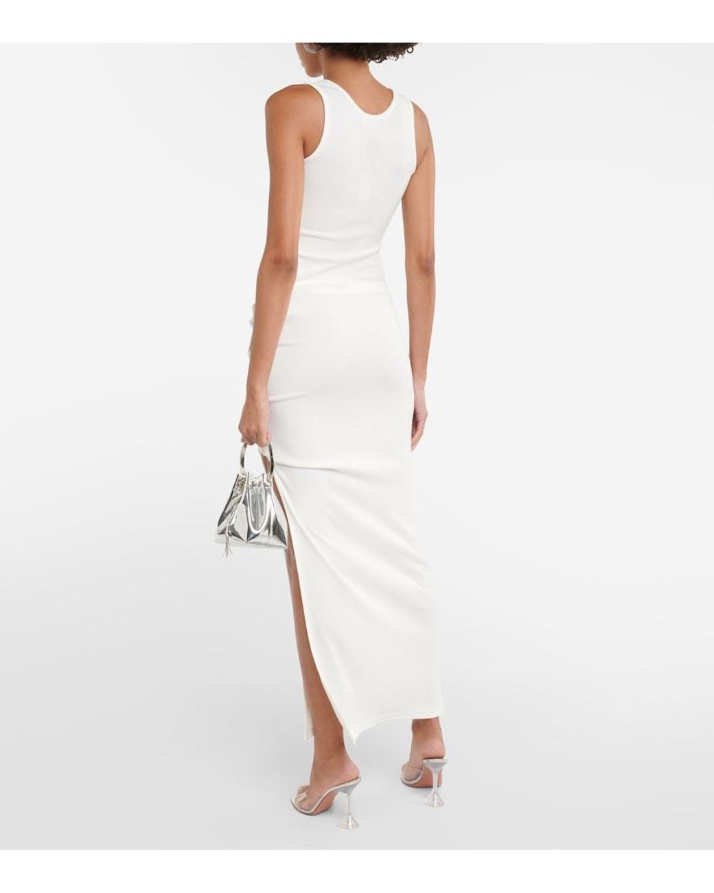 Christopher Esber White Cutout Jersey Maxi Skirt