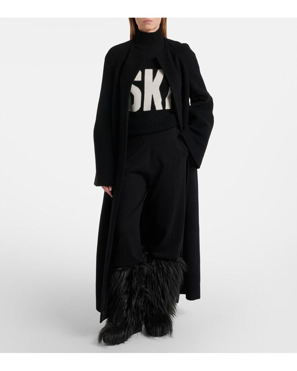 Goldbergh Black Wool-Blend Turtleneck Sweater