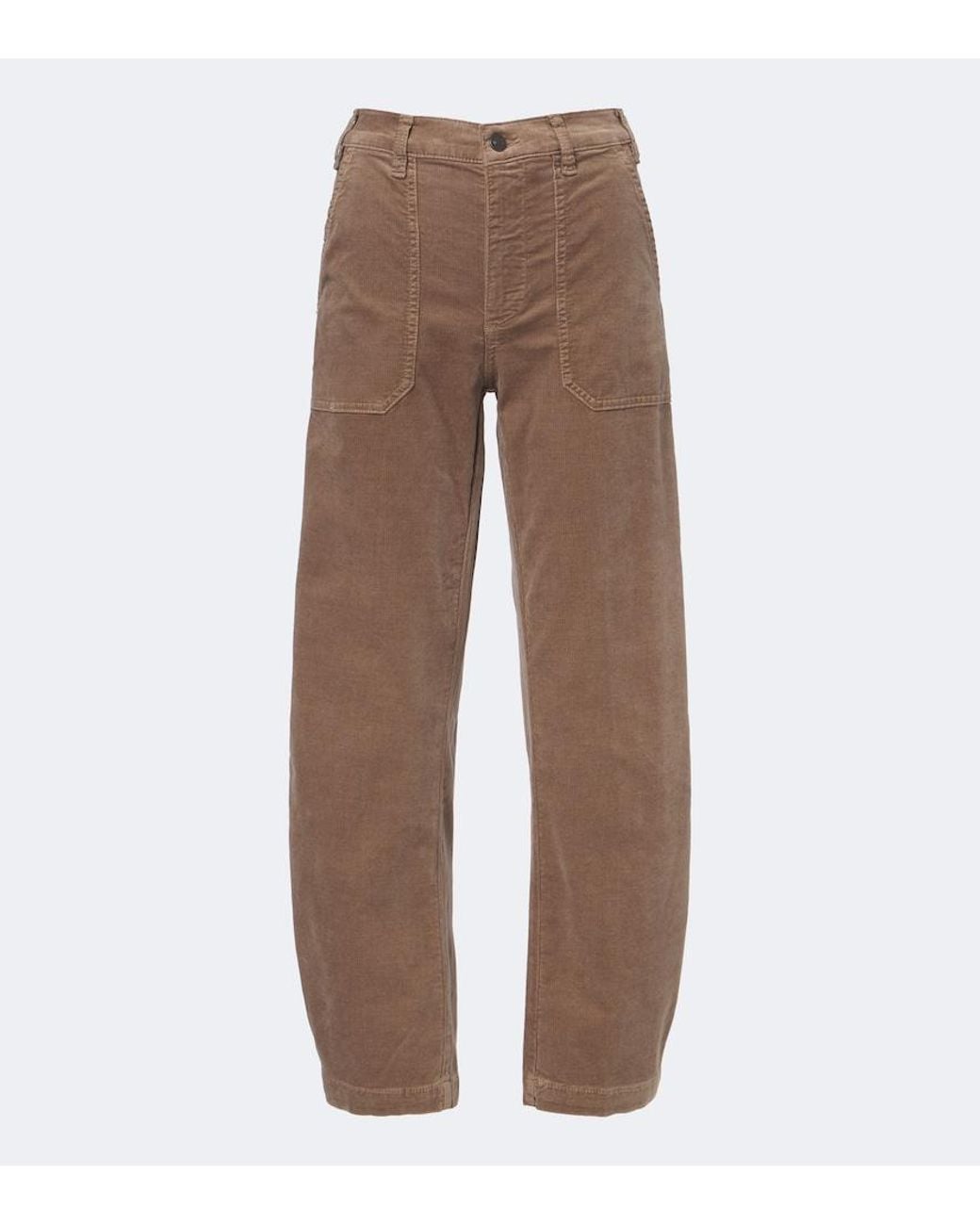 FRAME Brown Ranger Cotton-Blend Corduroy Wide-Leg Pants