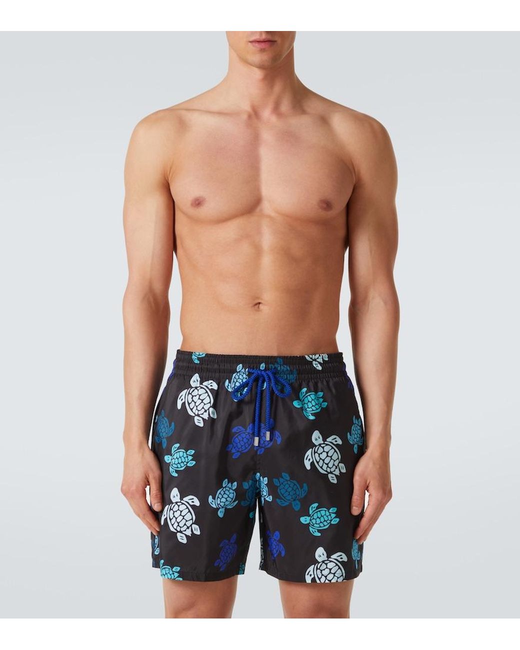 Vilebrequin Blue Printed Swim Trunks for men