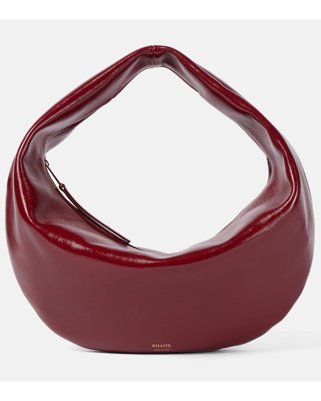 Khaite Red Olivia Medium Patent Leather Shoulder Bag