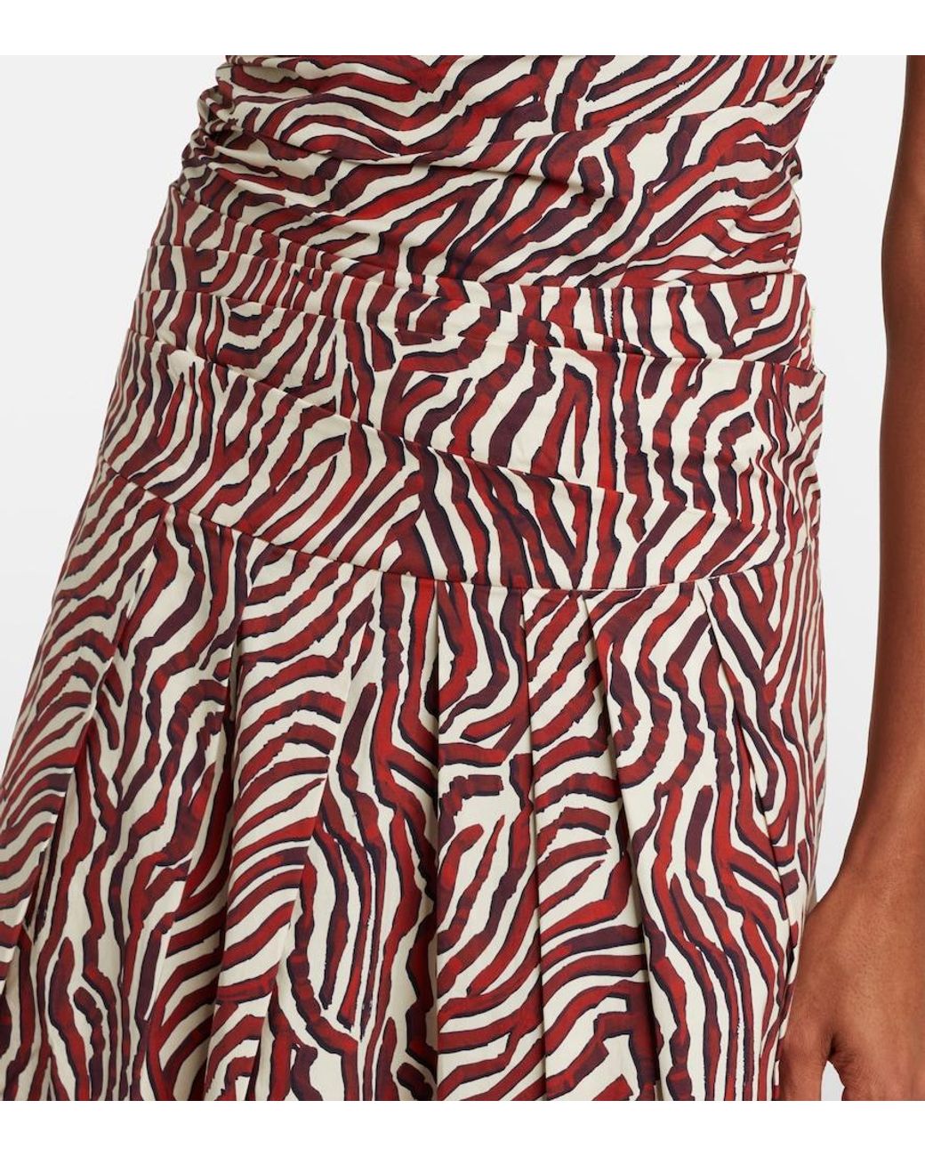 Proenza Schouler Red Label Nessa Printed Cotton-Blend Midi Skirt