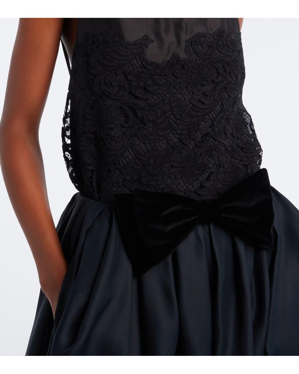 Khaite Black Enid Velvet Brooch