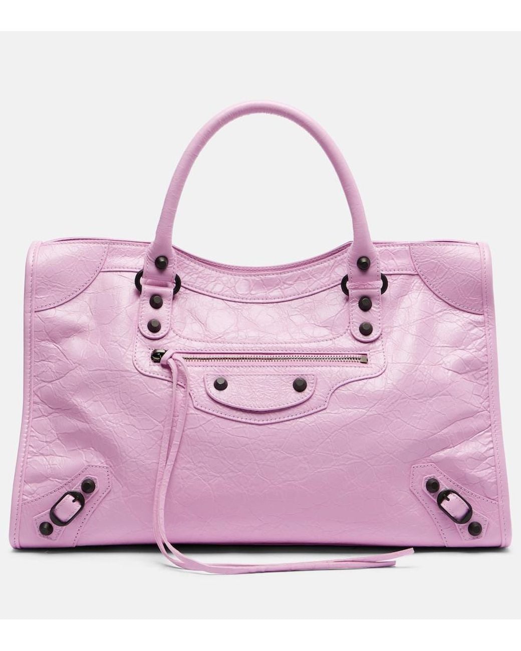 Balenciaga Pink Le City Medium Leather Tote Bag