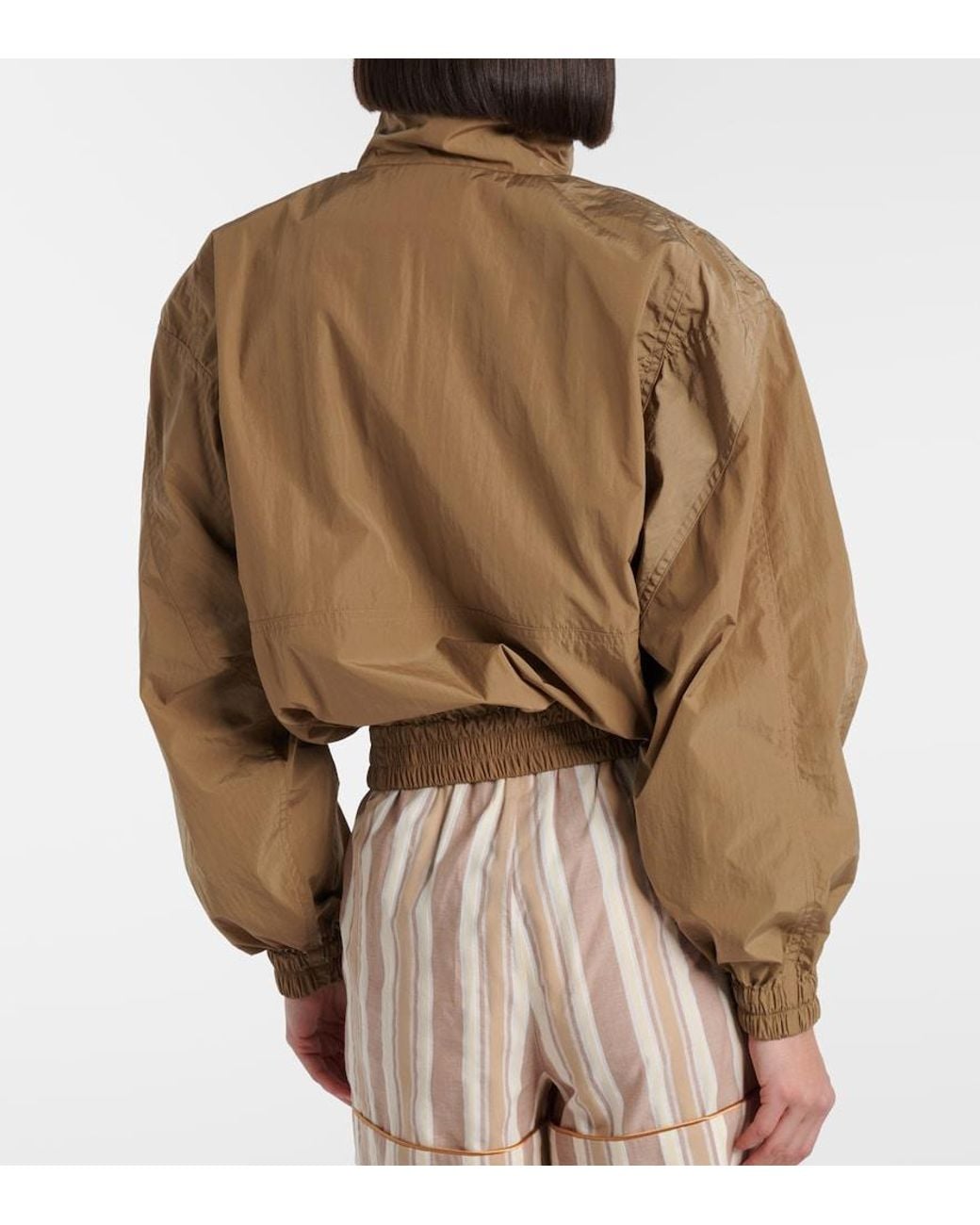 Saint Laurent Brown Gathered Canvas Jacket