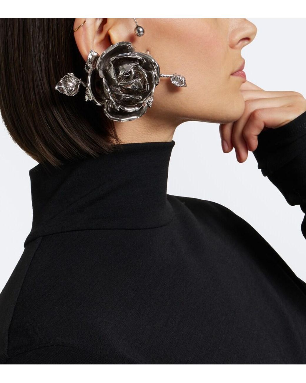 Magda Butrym Black Rose Ear Cuff