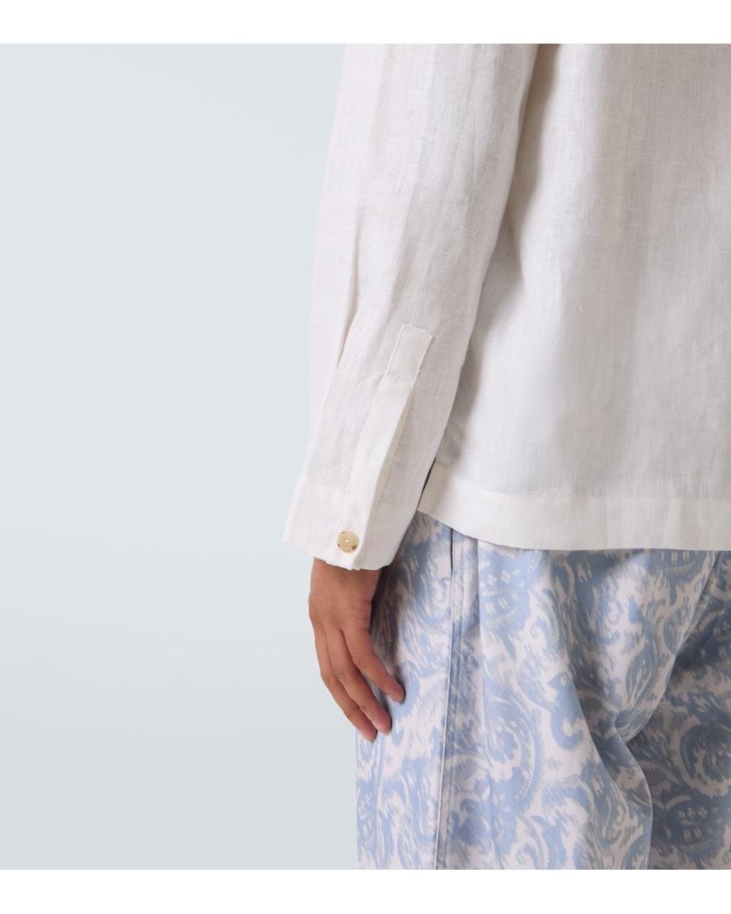 Commas White Linen Shirt for men