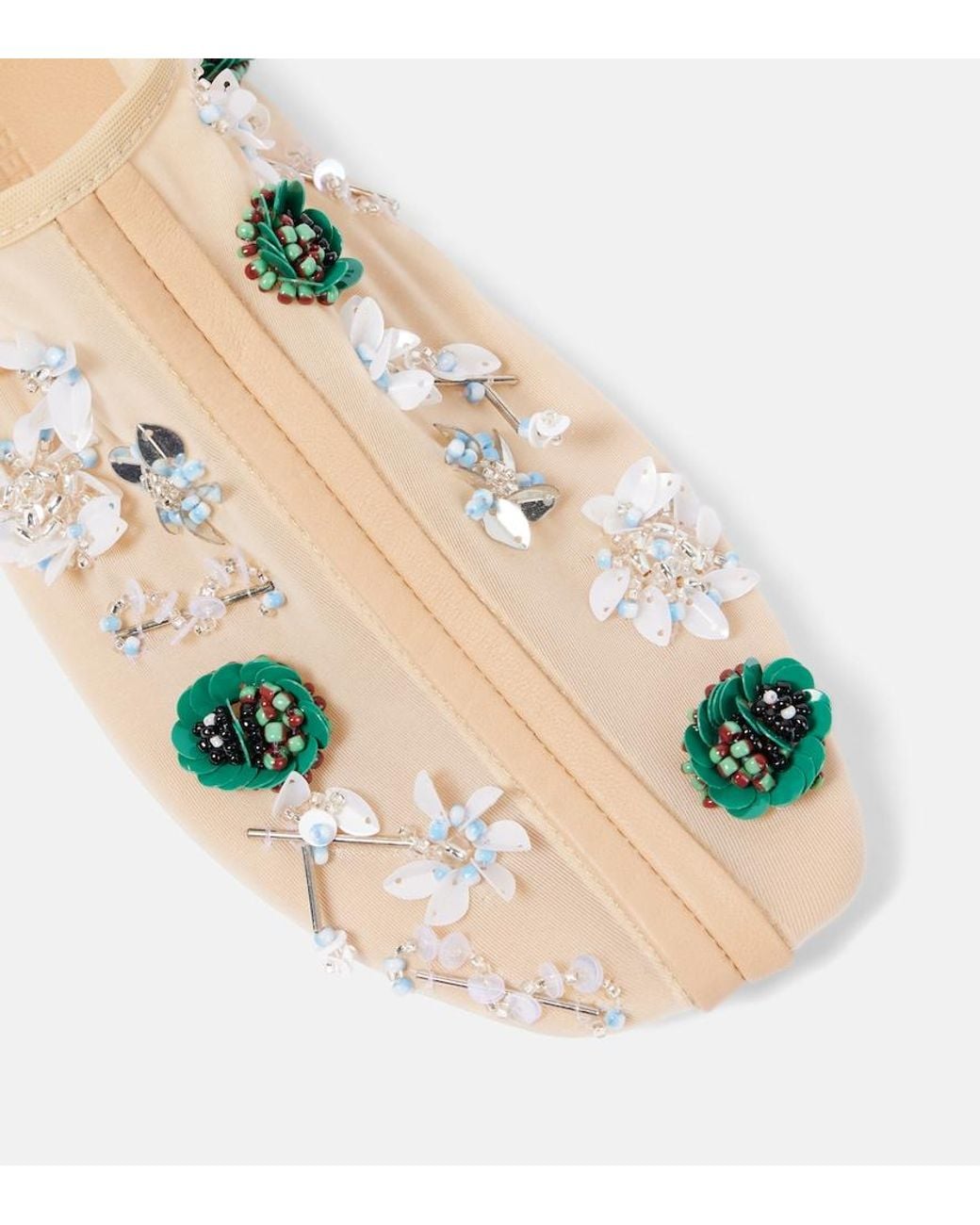 Christopher Esber Multicolor Embla Beaded-Mesh Flats