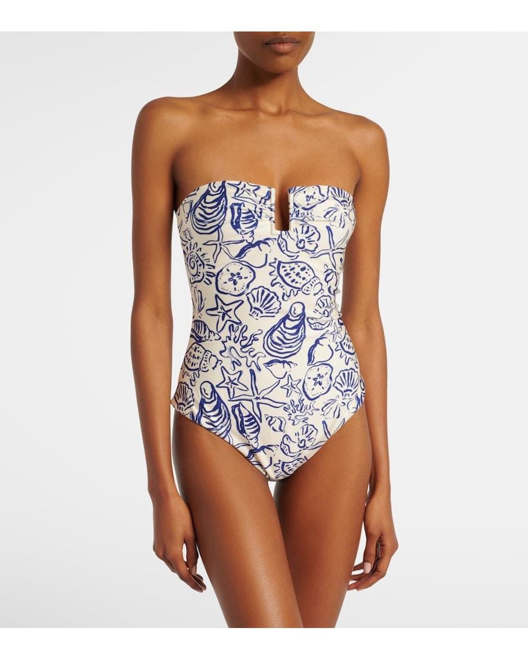Banador Ottilie Estampado Jonathan Simkhai de color Blue