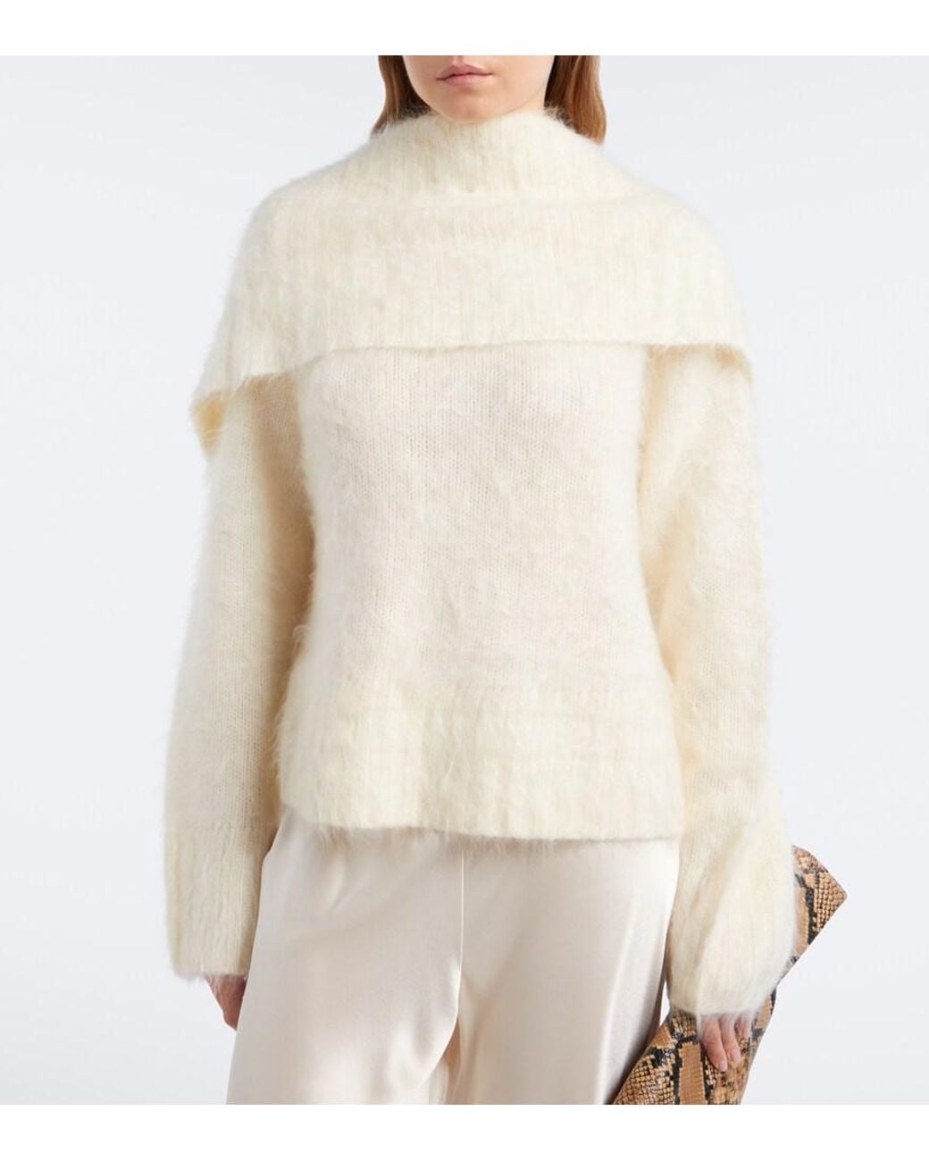 Joseph White Belper Caped Cashmere Sweater