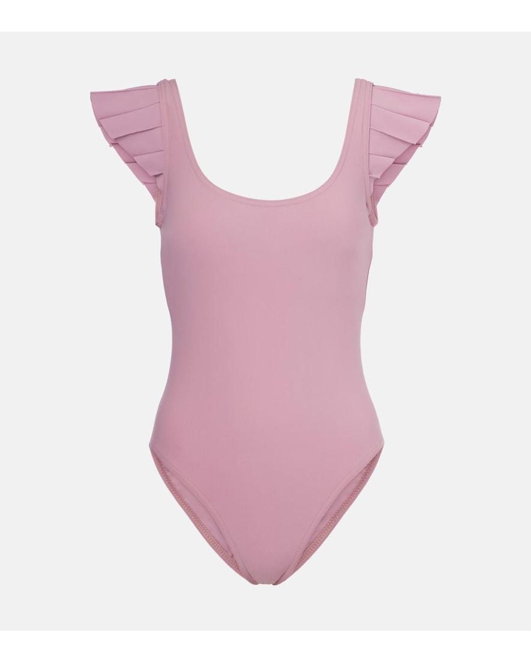Karla Colletto Pink Alora Ruffled Swimsuit