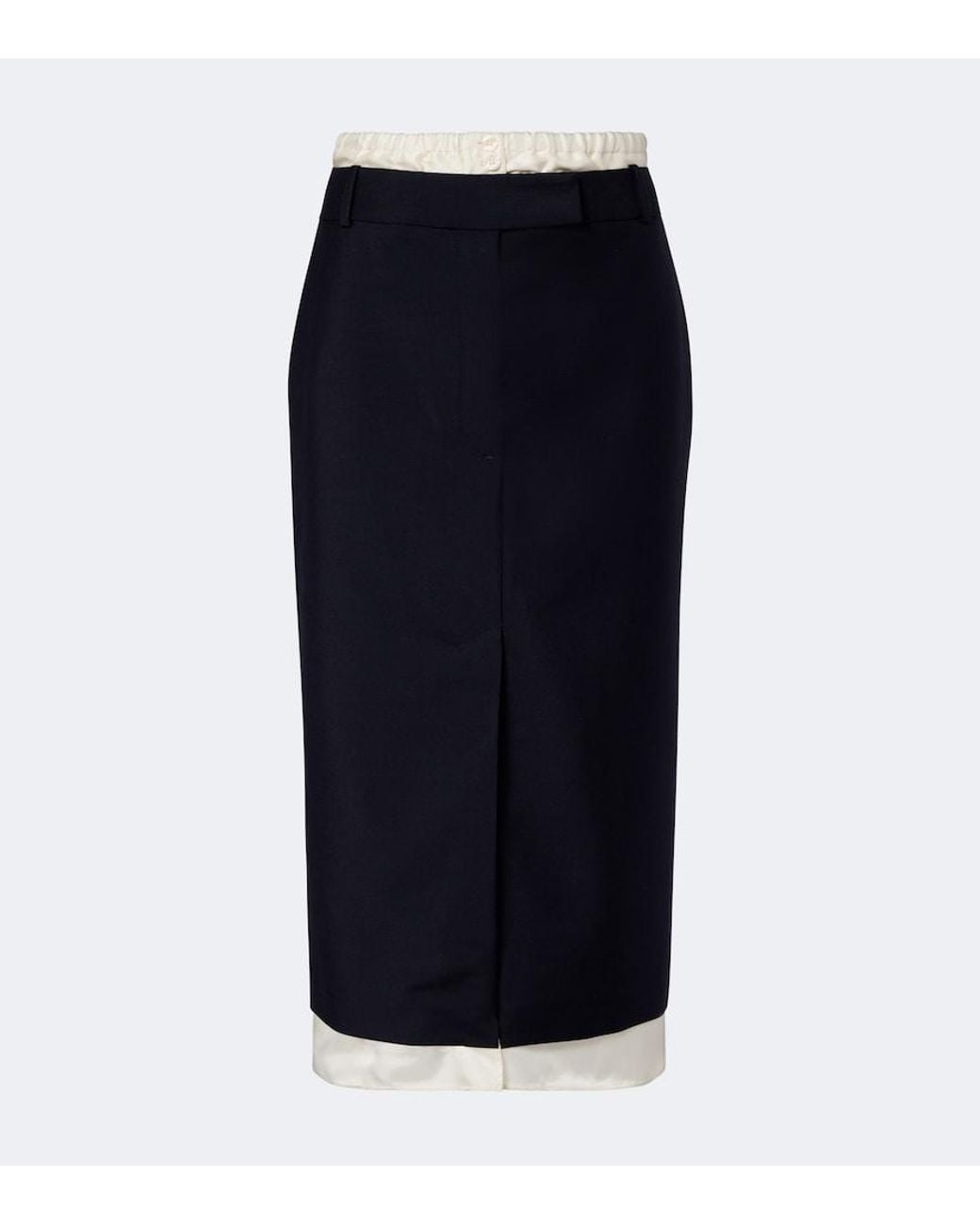 Rohe Blue Wool And Mohair Midi Skirt
