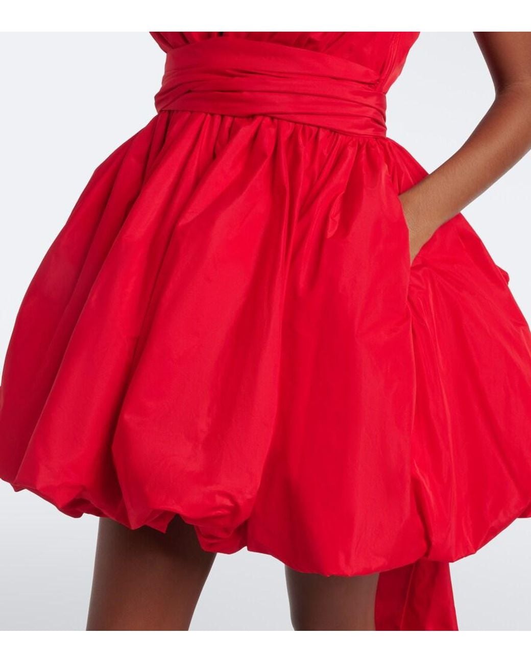 Blumarine Red Off-Shoulder Minidress