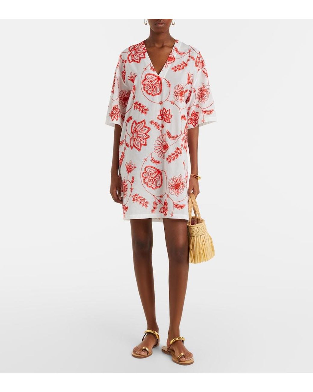 Eres Levia Embroidered Cotton-Blend Minidress