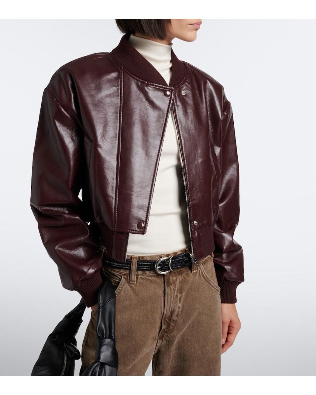 Citizens of Humanity Brown Camille Leather-Blend Jacket