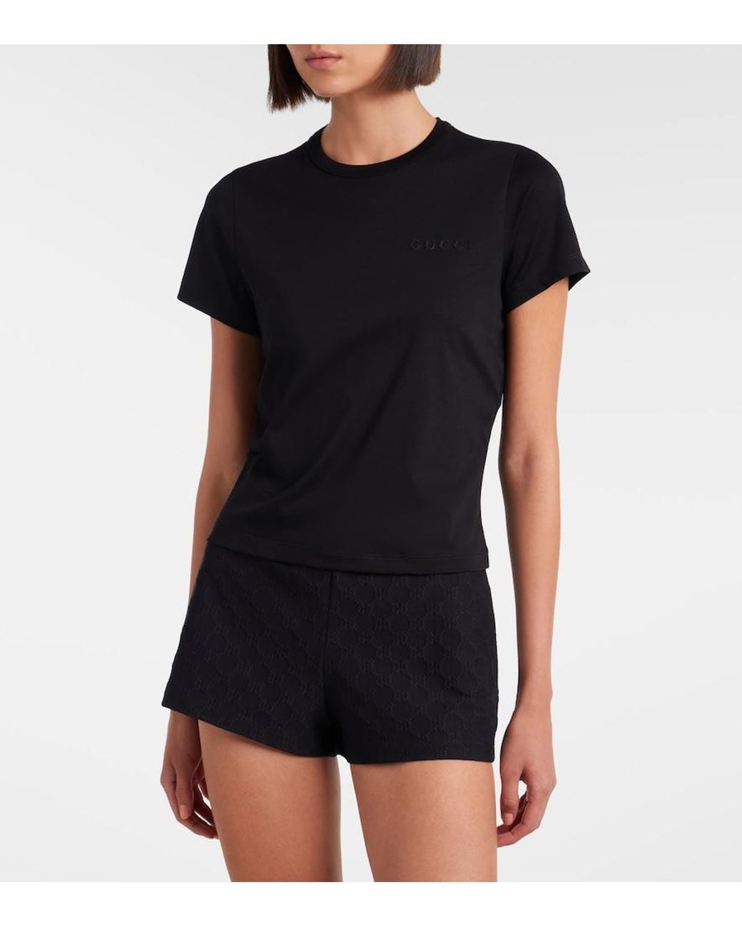 Gucci Black Cotton Jersey T-Shirt