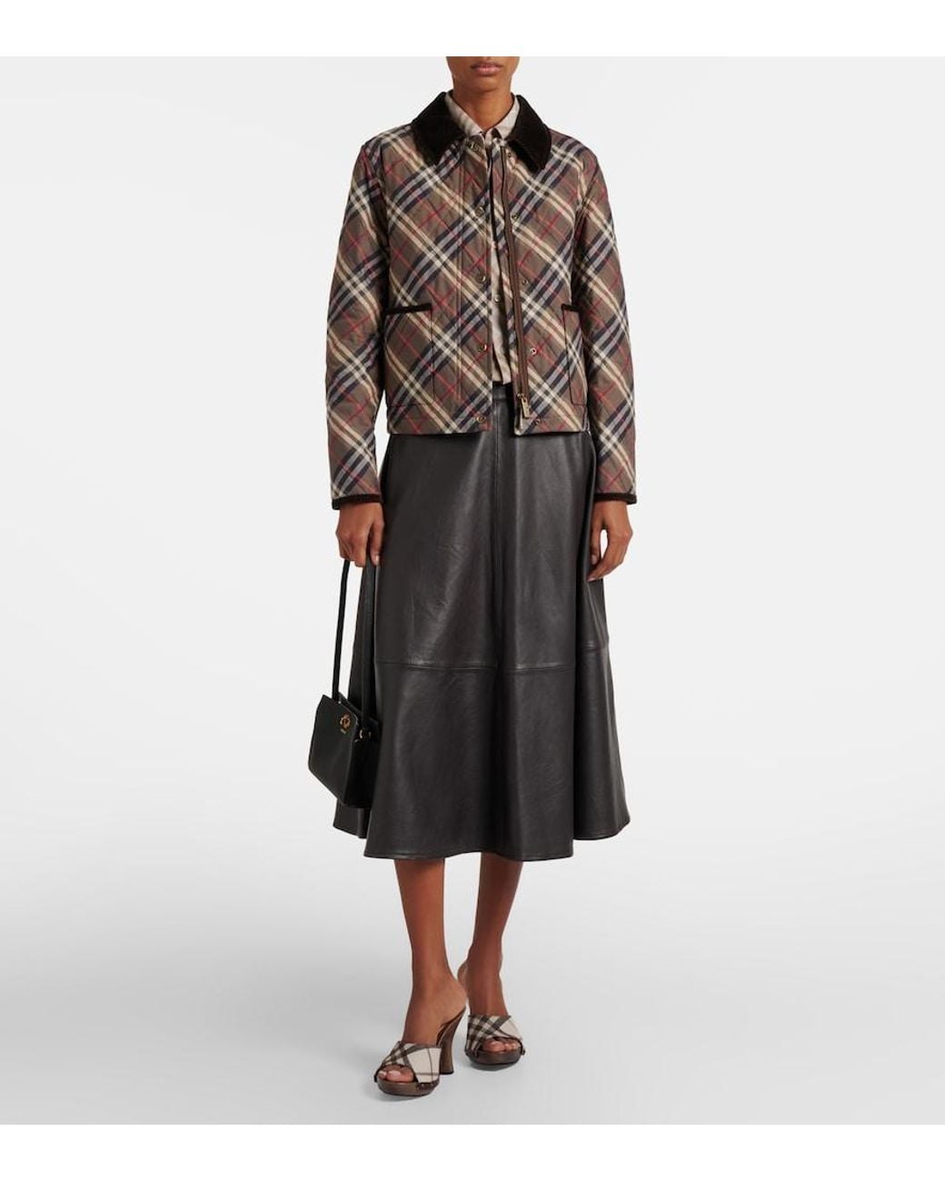 Burberry Brown Check Sandals