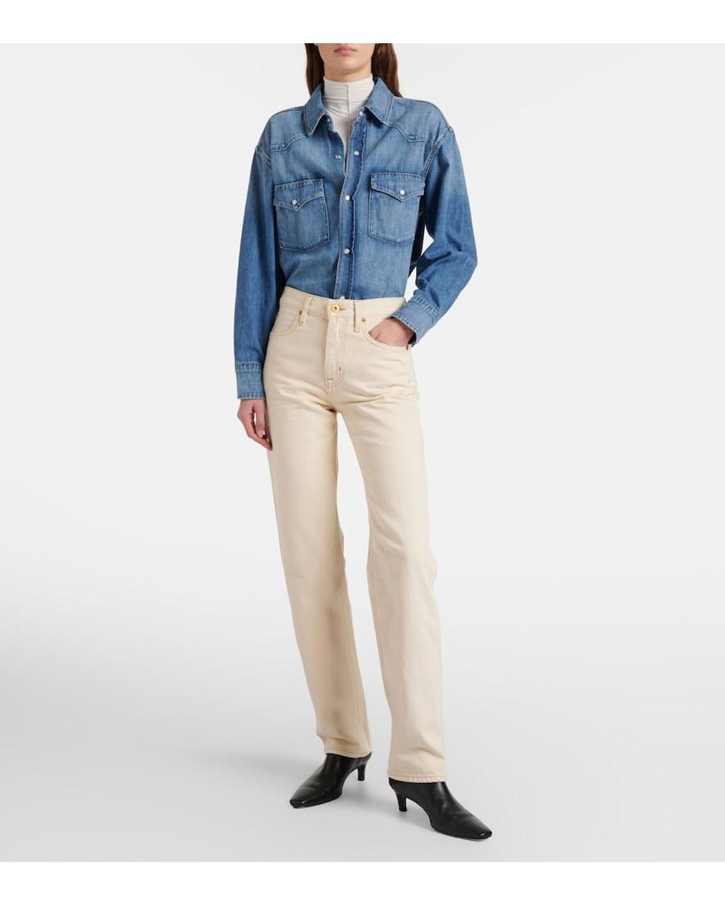 SLVRLAKE Denim Natural Phoenix Straight Jeans