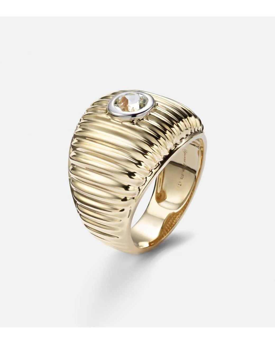 Yvonne Léon White Ring Berlingot Maxi Aus 9Kt Gelbgold (375/1000) Mit Topas