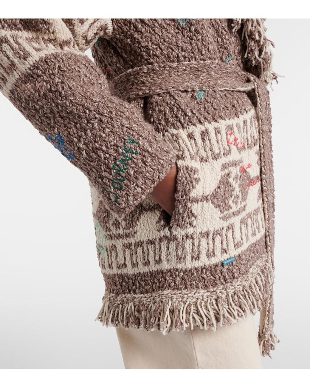 Alanui Natural Written By The Ocean Cotton Cardigan