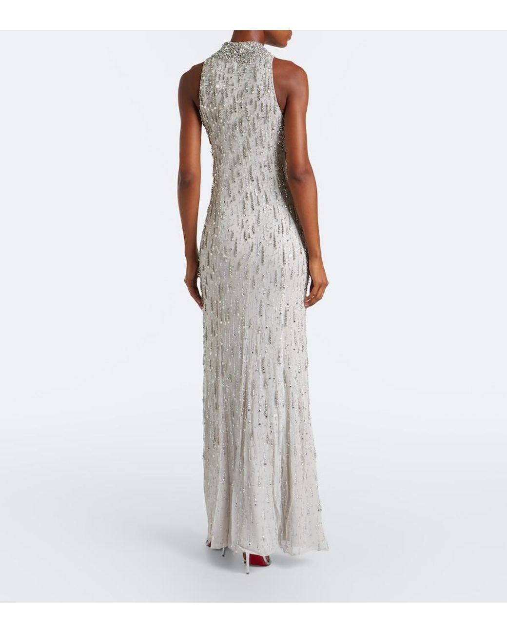 Jenny Packham White Santa Fe Embellished Gown