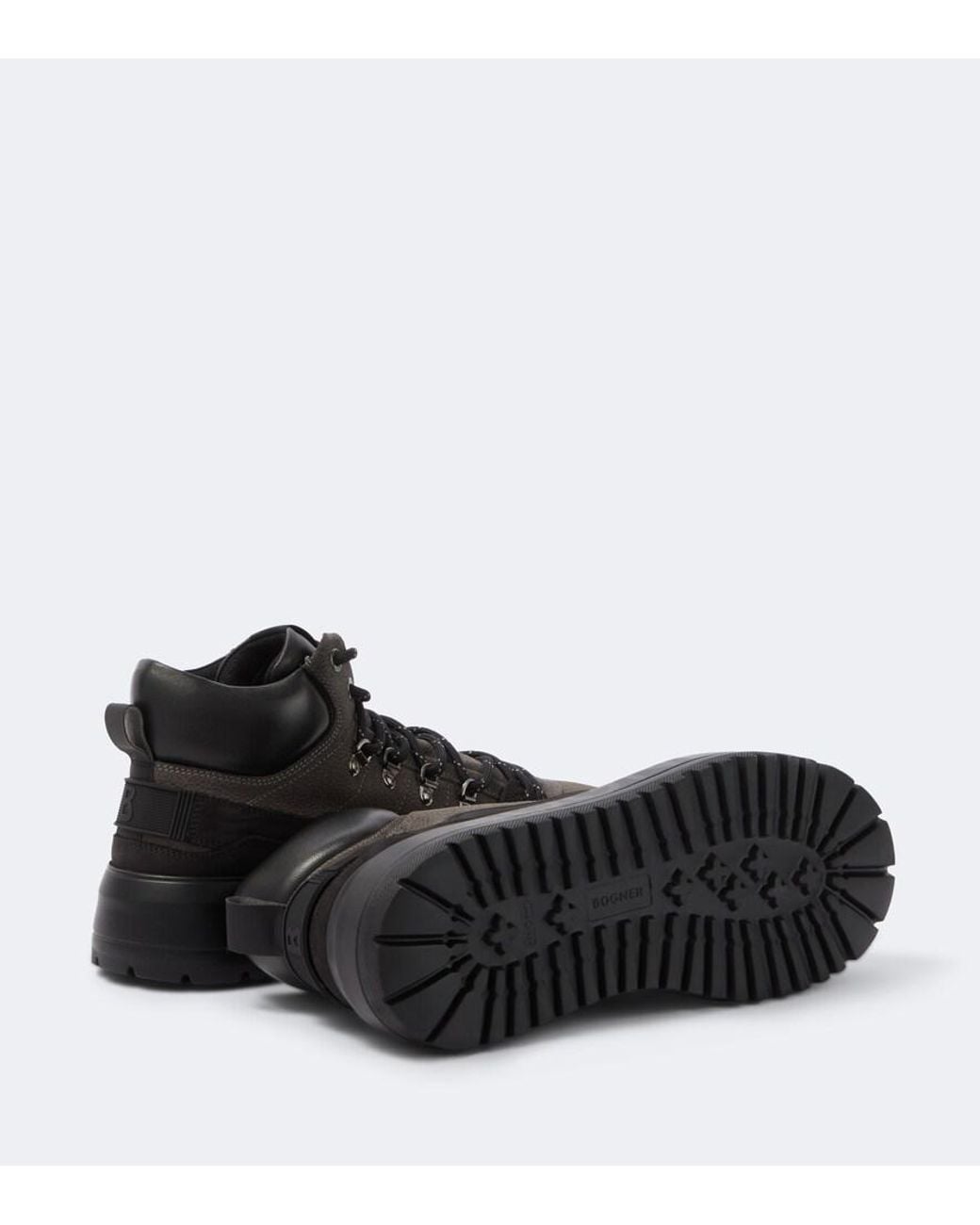 Bogner Black Antwerp Leather Lace-Up Boots for men