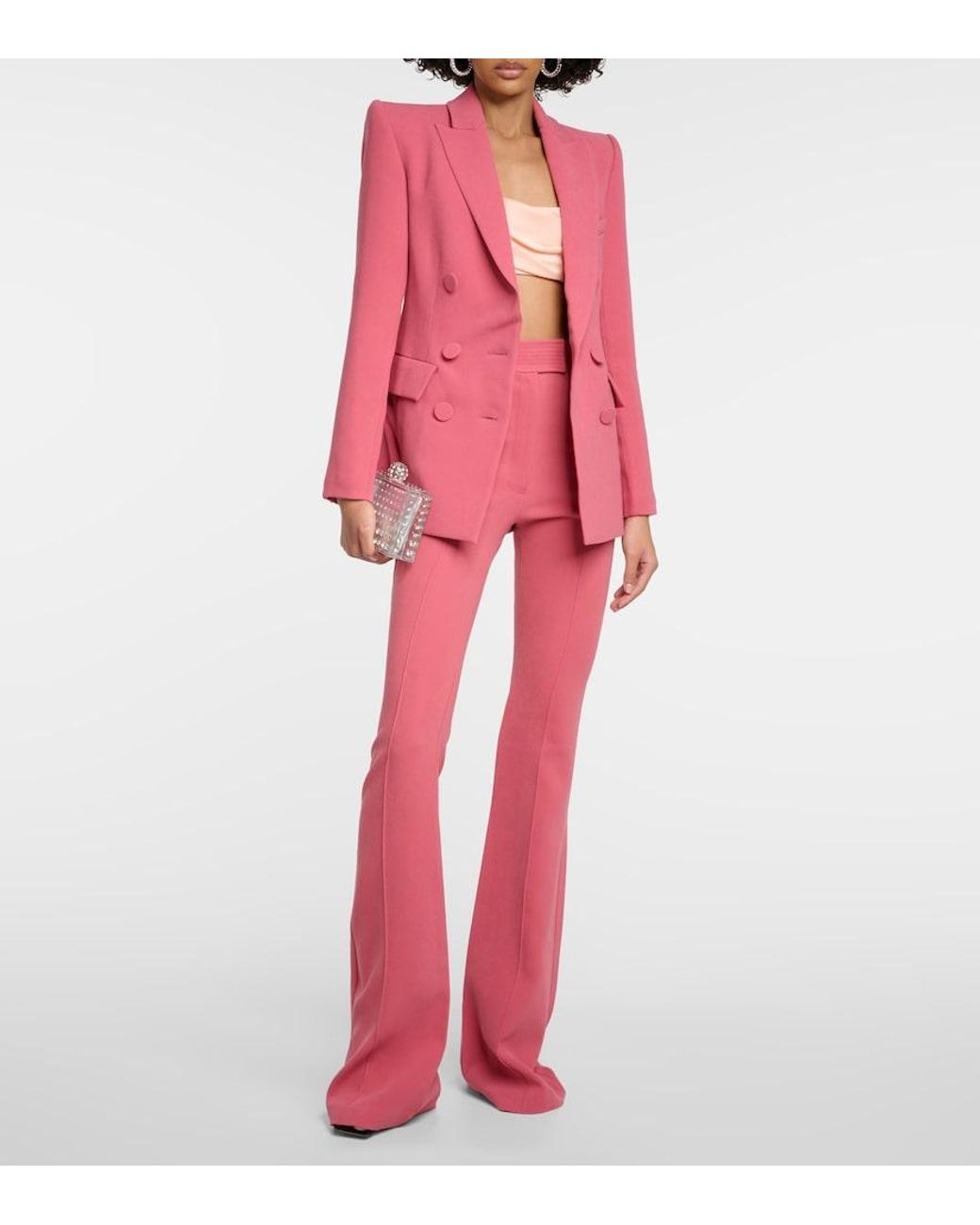 Alex Perry Pink Crepe Blazer