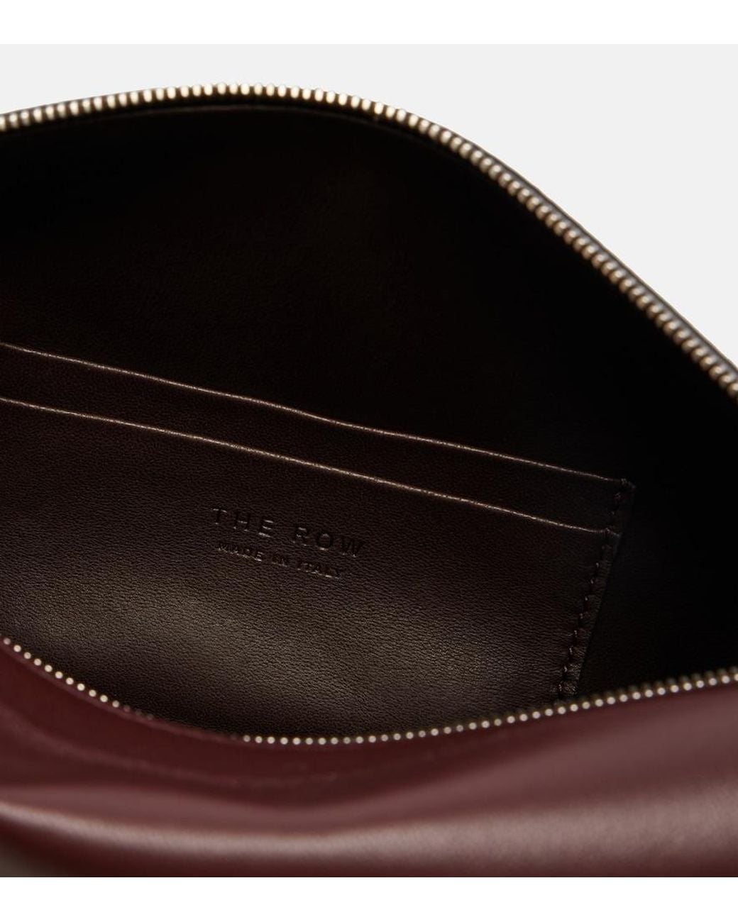 The Row Purple Squared Compact Leather Clutch