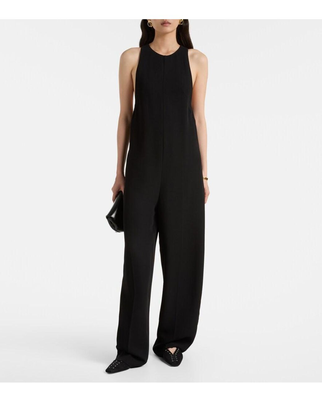 Totême Black Crepe Cady Jumpsuit