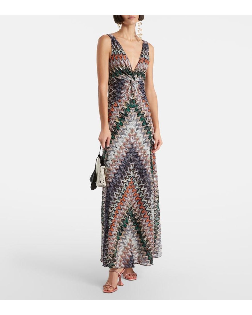 Missoni Multicolor Zigzag Lame Maxi Dress