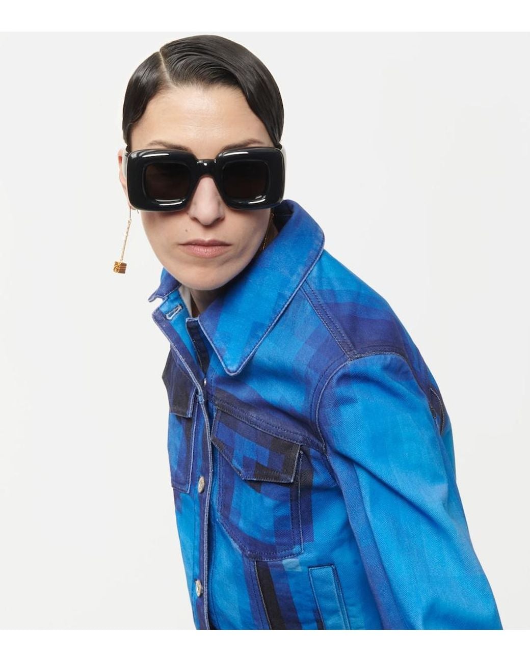 Loewe Black Eckige Sonnenbrille Inflated