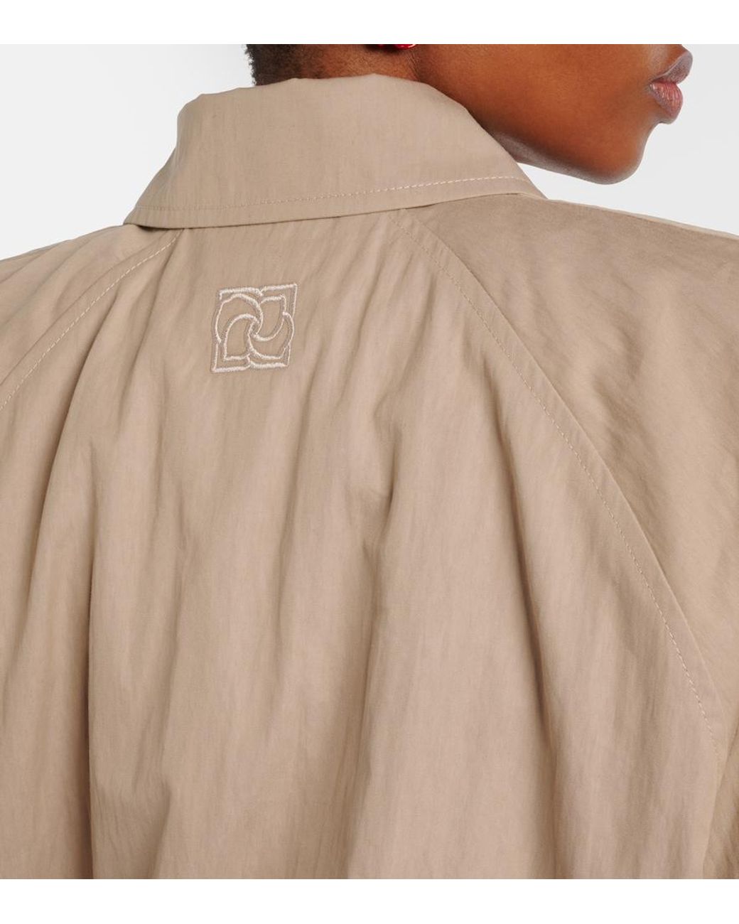 Magda Butrym Natural Cotton-Blend Blouson Jacket