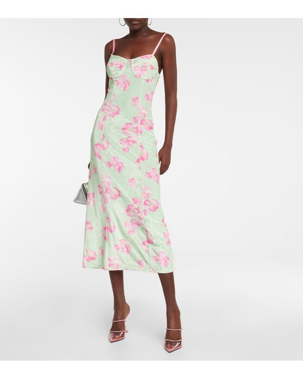 Abito Midi Sima di LoveShackFancy in Green