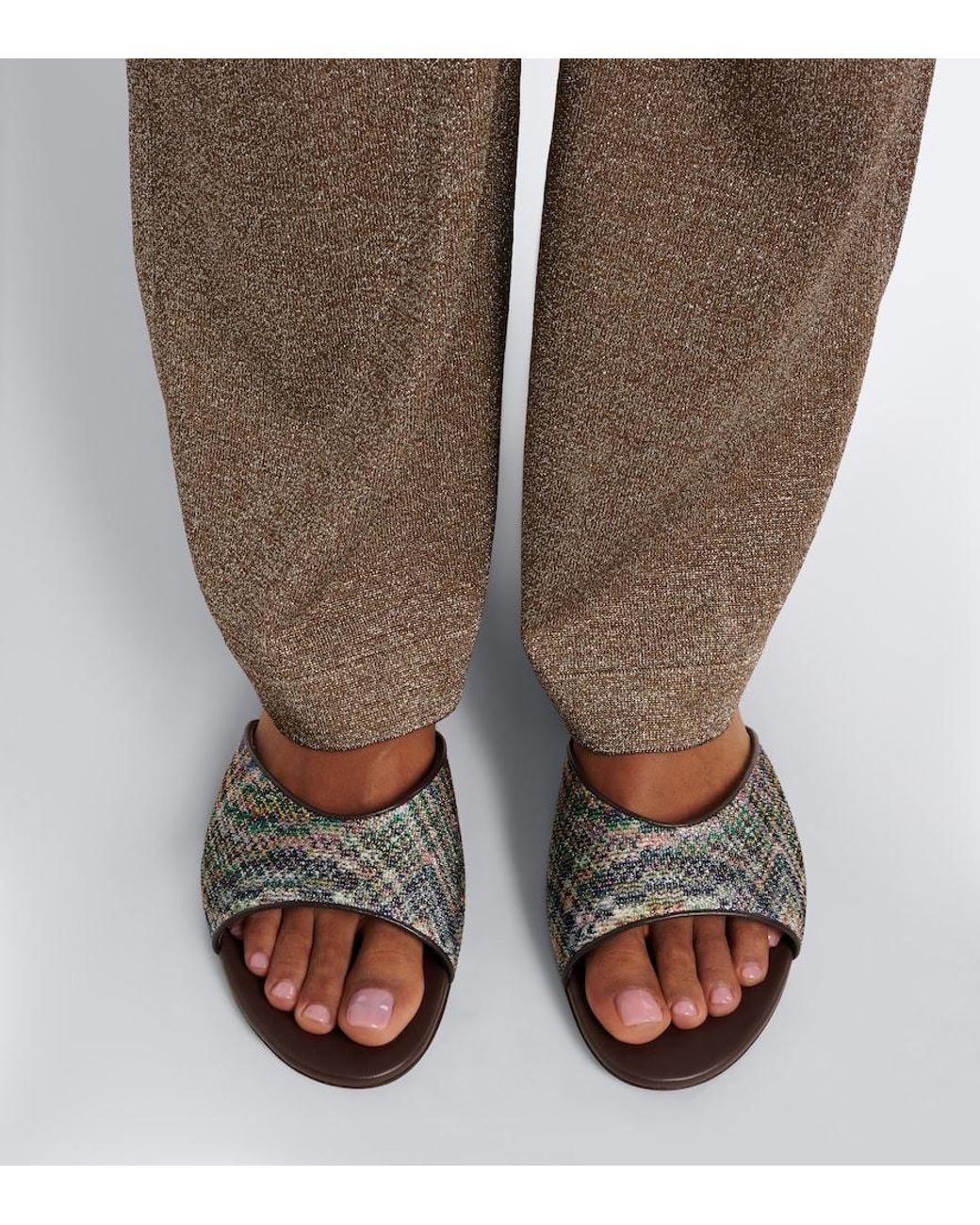 Missoni Multicolor Liza Lame Mules