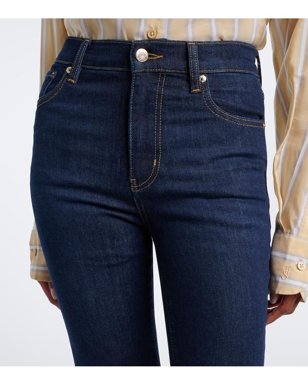 FRAME Blue Flare Flared Jeans