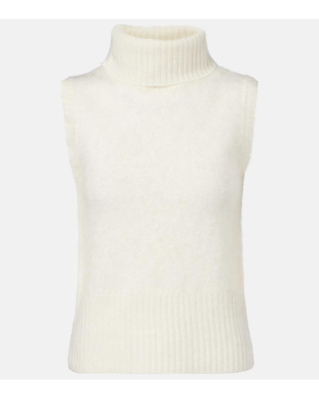 Veronica Beard White Mazzy Cashmere Sweater