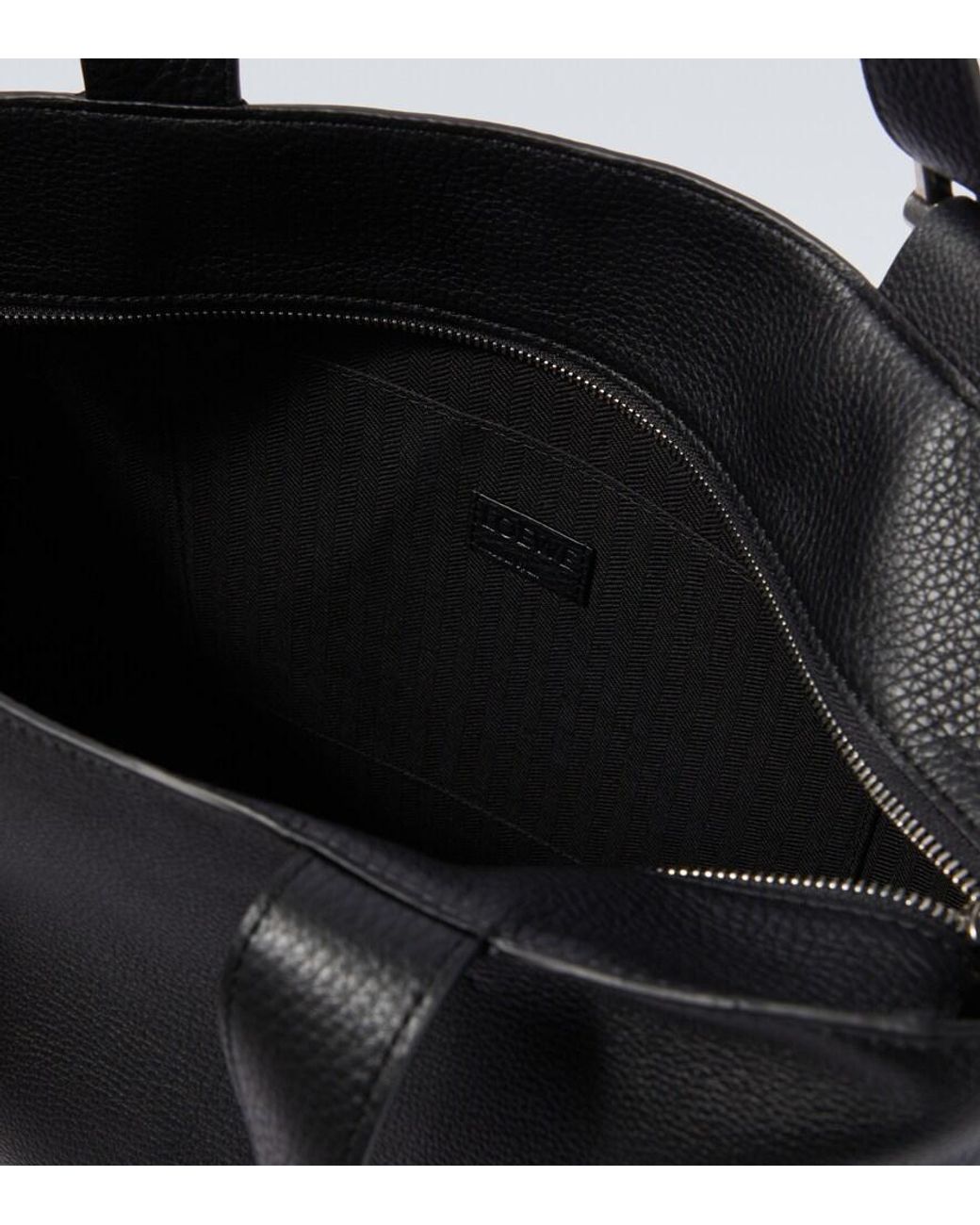 Loewe Black Loop Leather Tote Bag for men