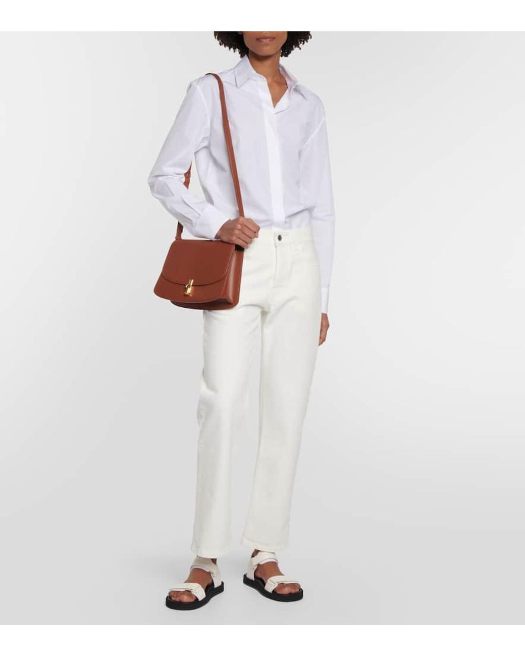 The Row Black Sandalen Hook And Loop Mit Leder