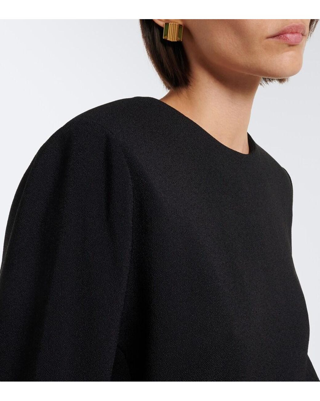 Stella McCartney Black Peplum Midi Dress