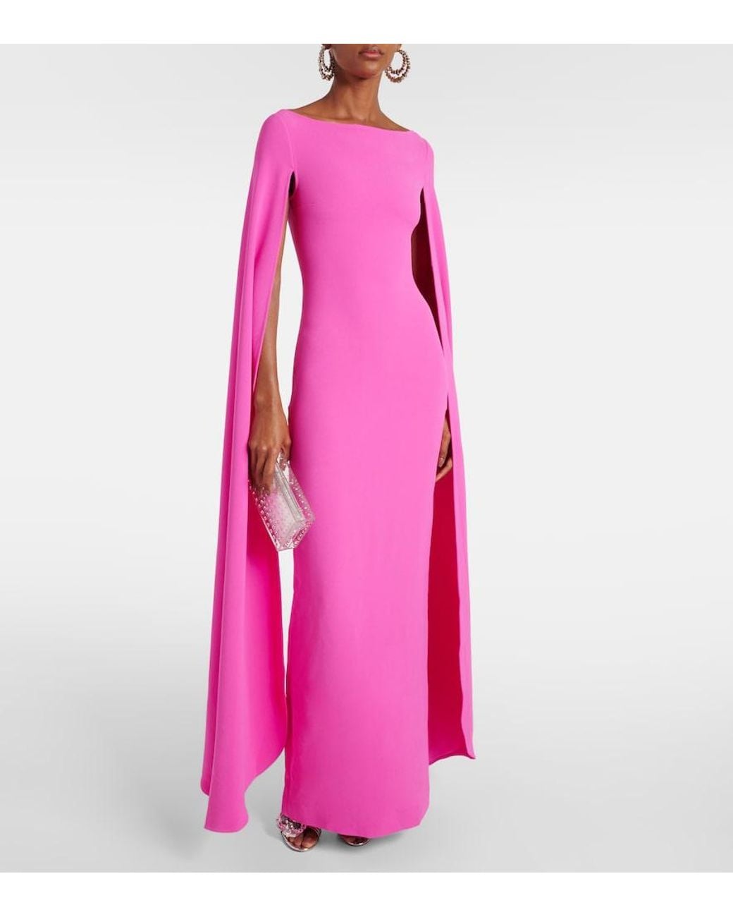 Solace London Pink Sadie Crepe Gown