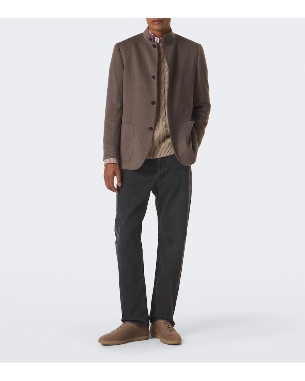 Zegna Brown 232 Suede Sneakers for men