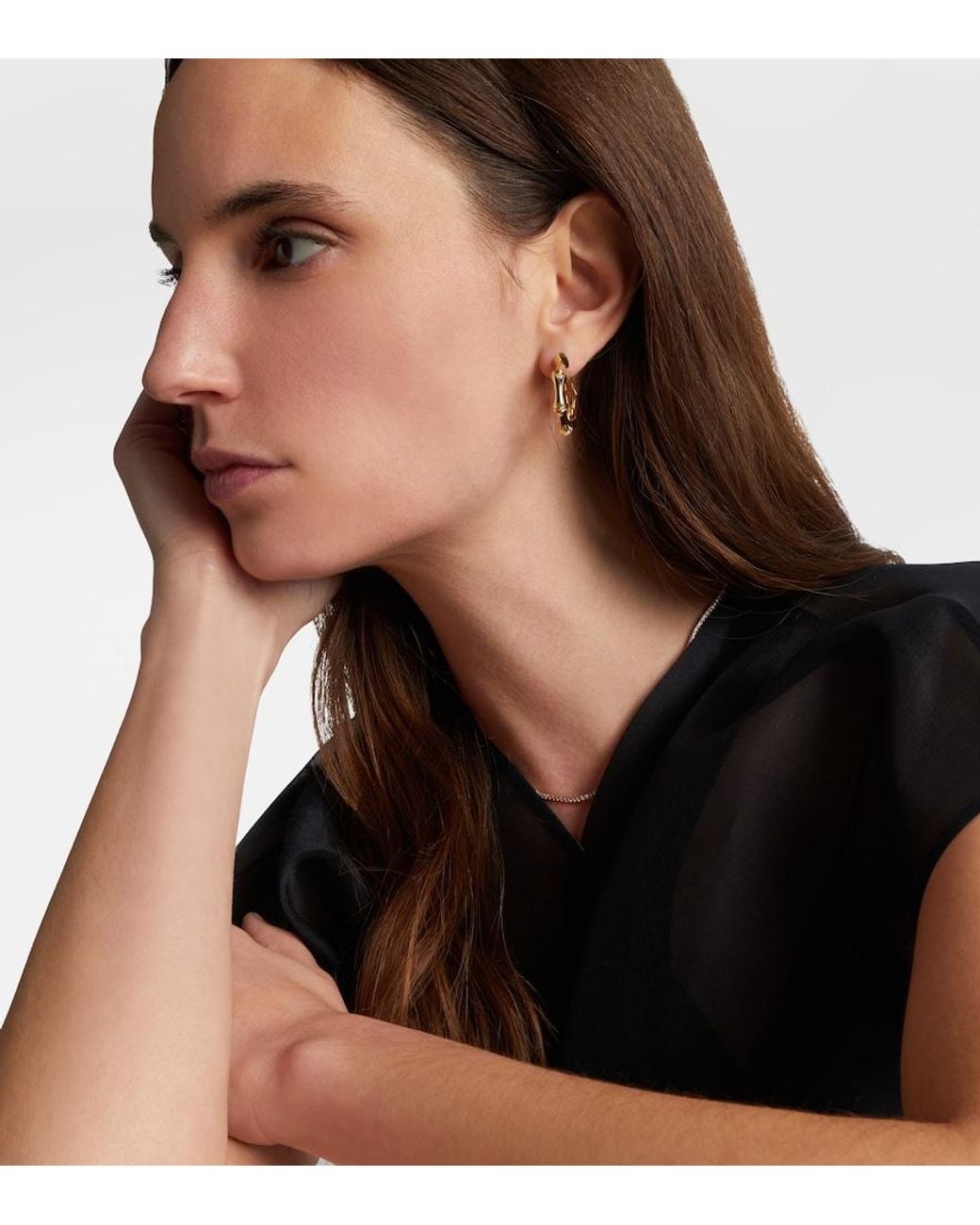 STONE AND STRAND Metallic 14Kt Earrings