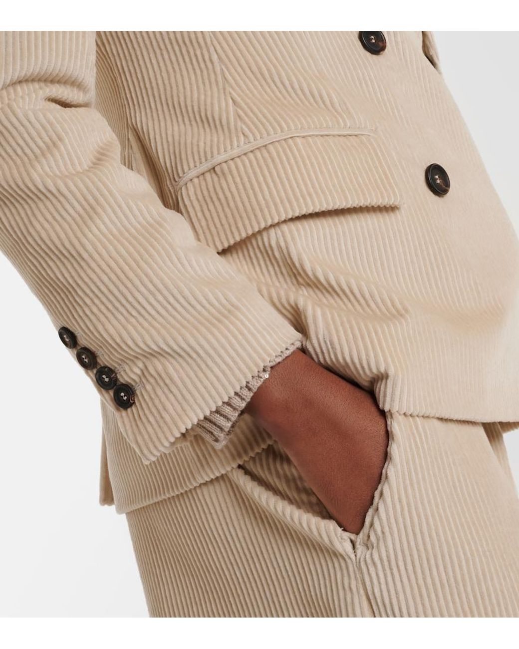 Brunello Cucinelli Natural Cotton Corduroy Blazer