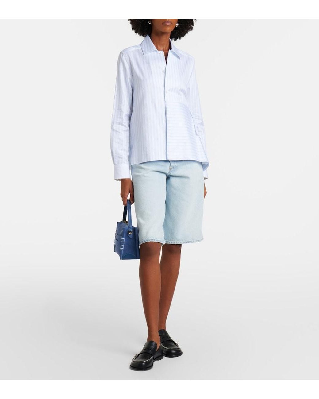 Agolde Blue Ramona Denim Bermuda Shorts