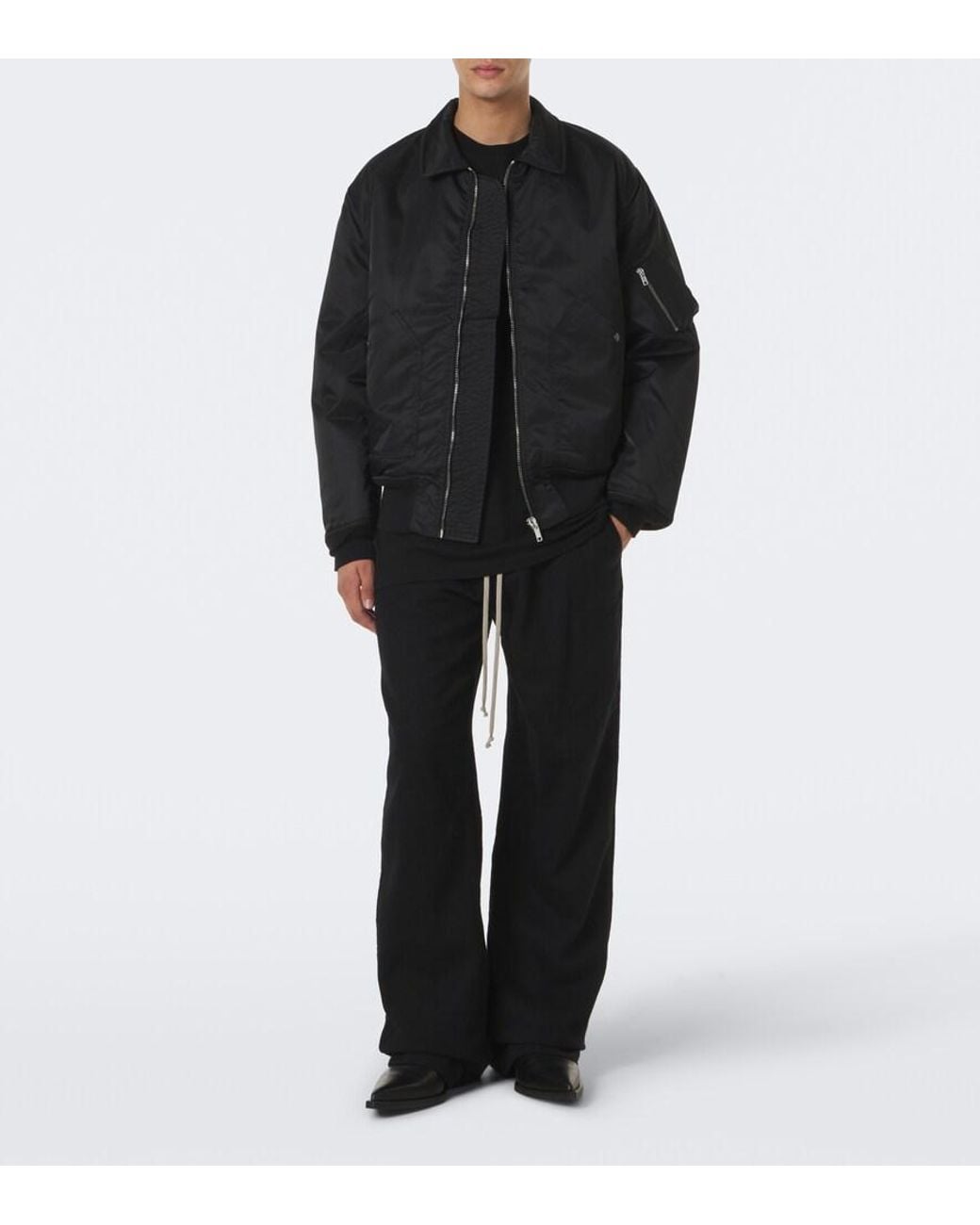 Rick Owens Black Drkshdw Flyers Twill Blouson Jacket for men