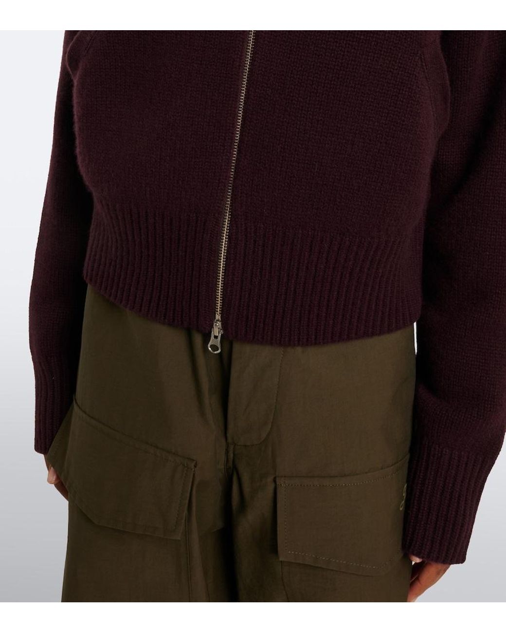 Extreme Cashmere Purple N°438 Xtra Fab Cashmere Zip-Up Sweater